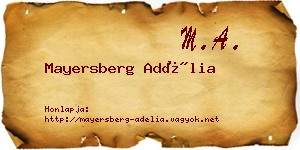 Mayersberg Adélia névjegykártya